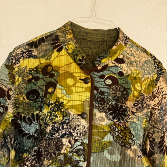 Multiples Women's Reversible Size 1X Open Front Light Weight Mid Length Jacket - Picture 6 of 16